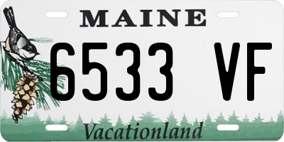 ME license plate 6533VF