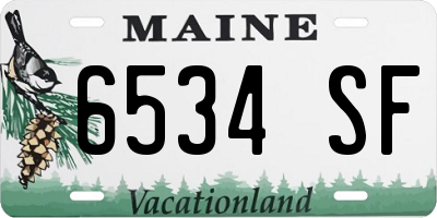 ME license plate 6534SF