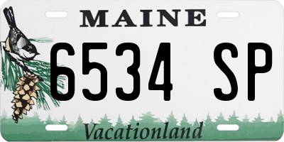 ME license plate 6534SP