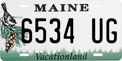 ME license plate 6534UG