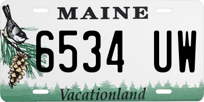 ME license plate 6534UW