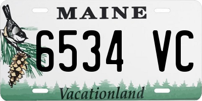 ME license plate 6534VC