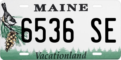 ME license plate 6536SE
