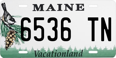 ME license plate 6536TN
