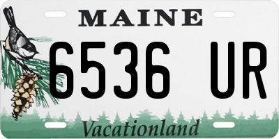 ME license plate 6536UR