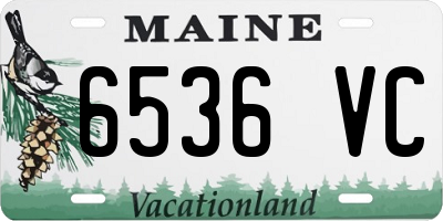 ME license plate 6536VC