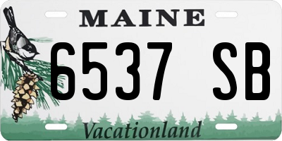 ME license plate 6537SB