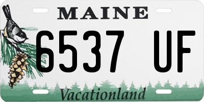 ME license plate 6537UF