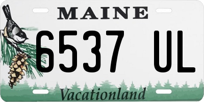 ME license plate 6537UL