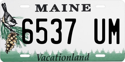 ME license plate 6537UM