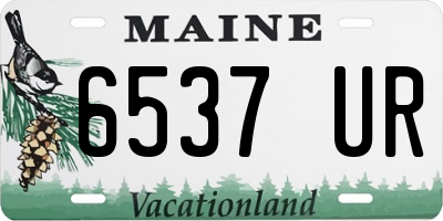 ME license plate 6537UR