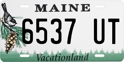 ME license plate 6537UT