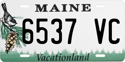 ME license plate 6537VC