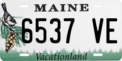 ME license plate 6537VE