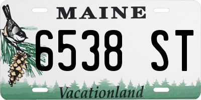 ME license plate 6538ST