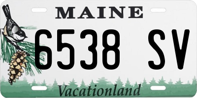 ME license plate 6538SV
