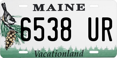 ME license plate 6538UR