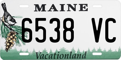 ME license plate 6538VC