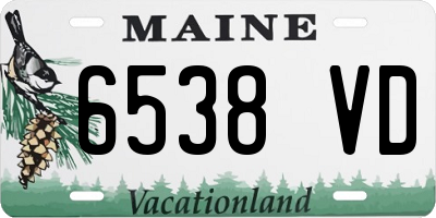 ME license plate 6538VD