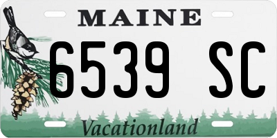 ME license plate 6539SC