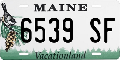 ME license plate 6539SF