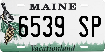 ME license plate 6539SP