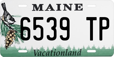 ME license plate 6539TP