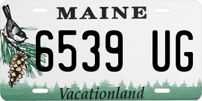 ME license plate 6539UG