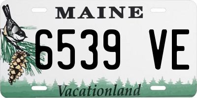 ME license plate 6539VE