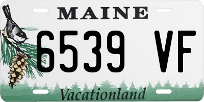 ME license plate 6539VF