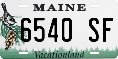 ME license plate 6540SF