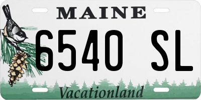 ME license plate 6540SL