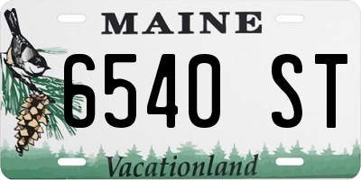 ME license plate 6540ST