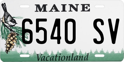 ME license plate 6540SV