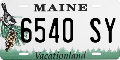 ME license plate 6540SY