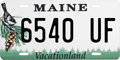 ME license plate 6540UF