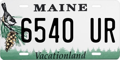 ME license plate 6540UR