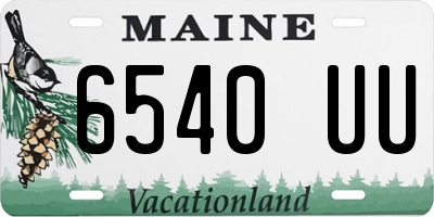 ME license plate 6540UU