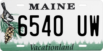 ME license plate 6540UW