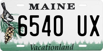 ME license plate 6540UX