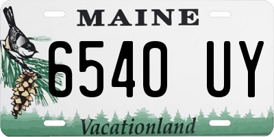 ME license plate 6540UY