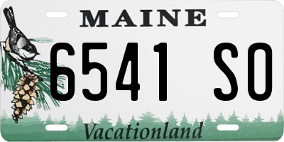 ME license plate 6541SO