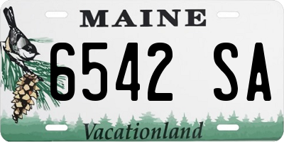 ME license plate 6542SA