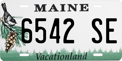 ME license plate 6542SE