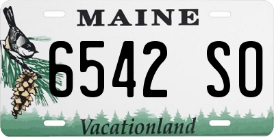 ME license plate 6542SO