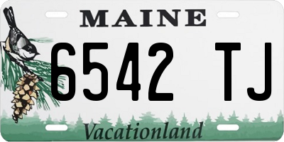ME license plate 6542TJ