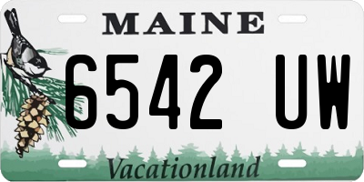 ME license plate 6542UW