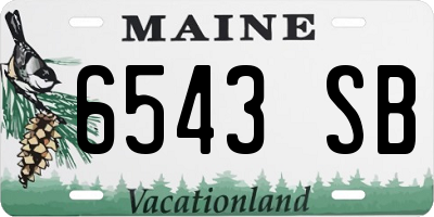 ME license plate 6543SB