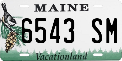 ME license plate 6543SM