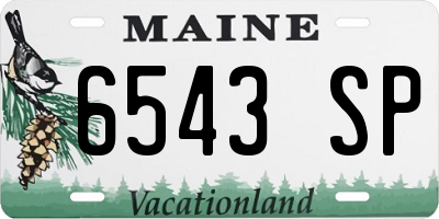 ME license plate 6543SP